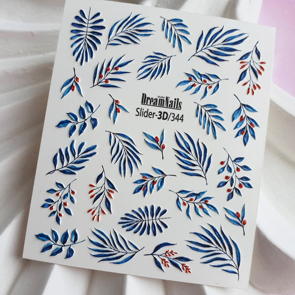 Water nail decals 3d slider 3D-344