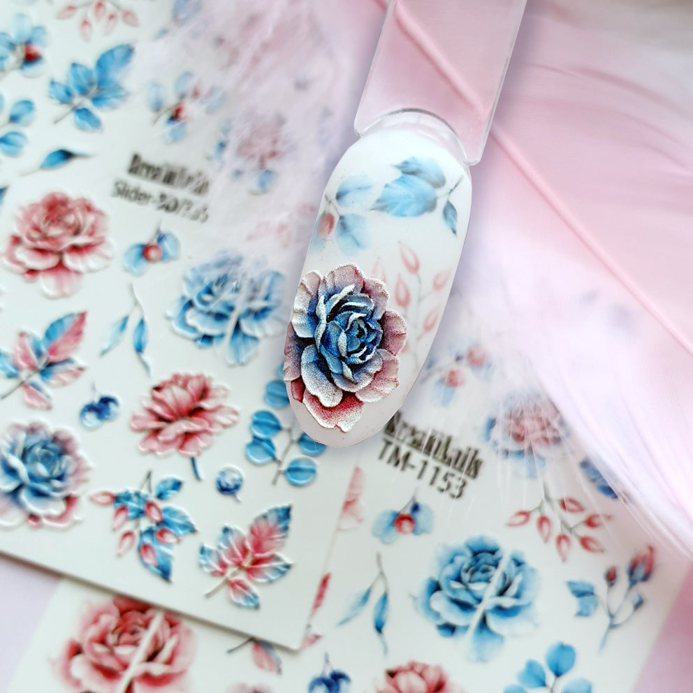 Water nail decals 3d slider 3D-355