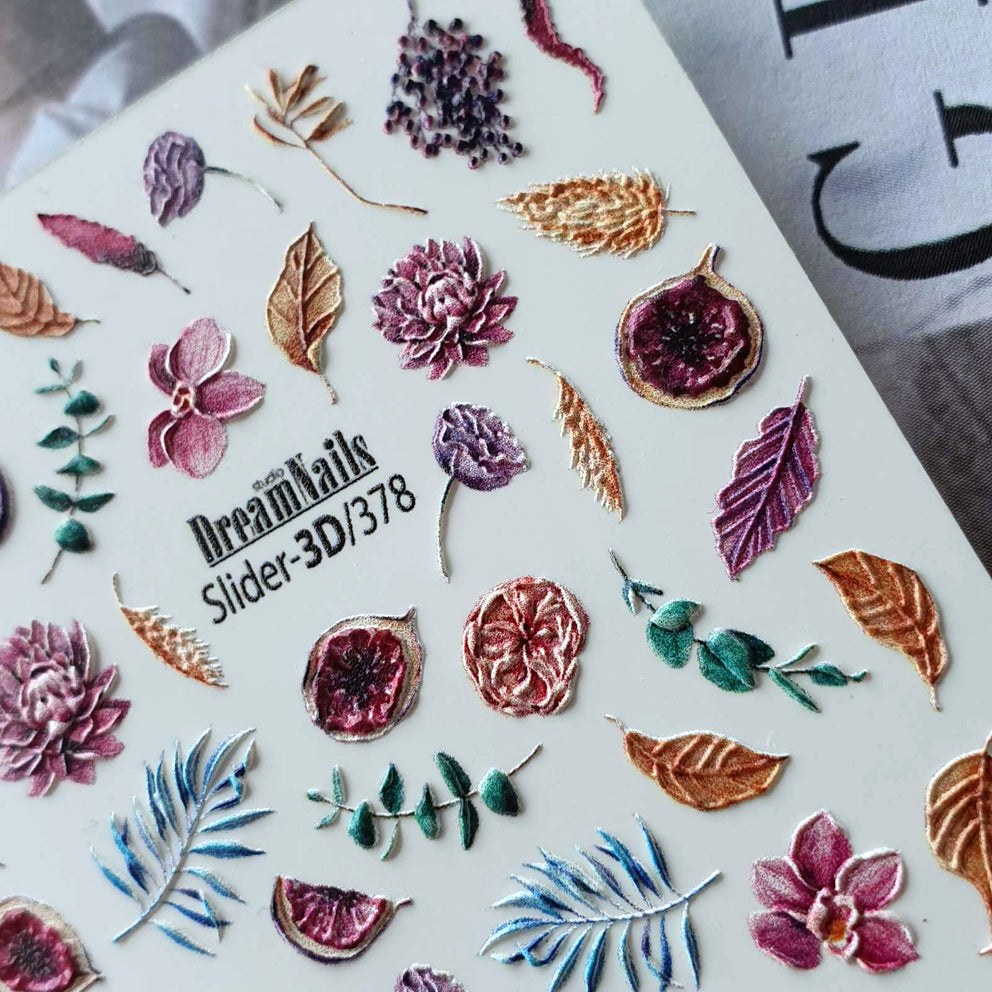 Water nail decals 3d slider 3D-378