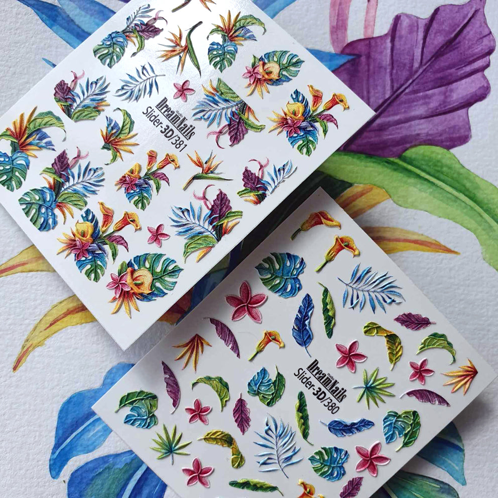 Water nail decals 3d slider 3D-381