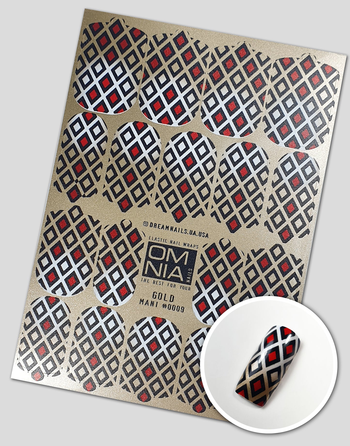 Nail wraps mani gold GM-9