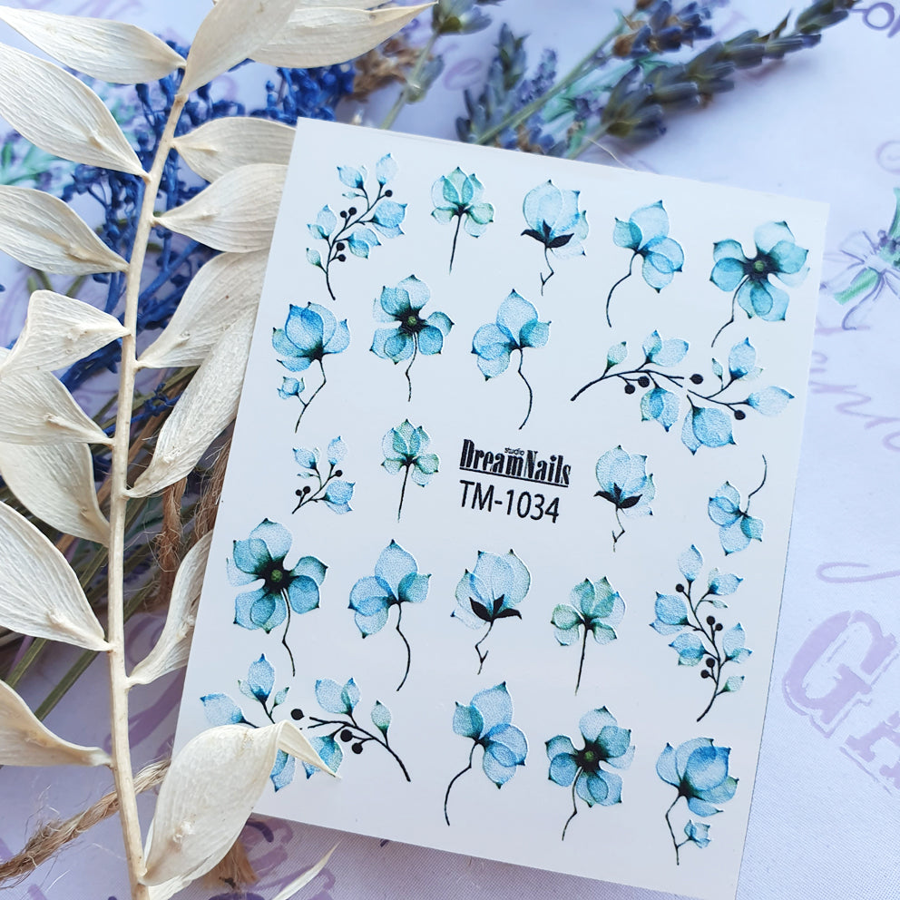 Water nail decals 2d color TM-1034