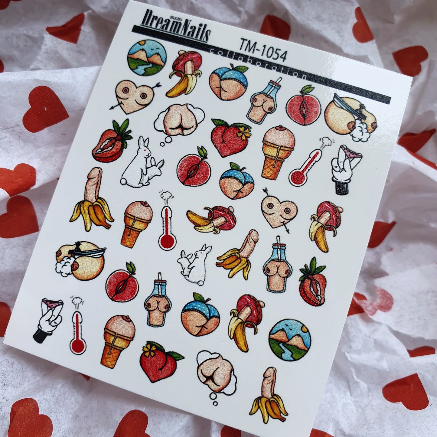 Water nail decals 2d color TM-1054