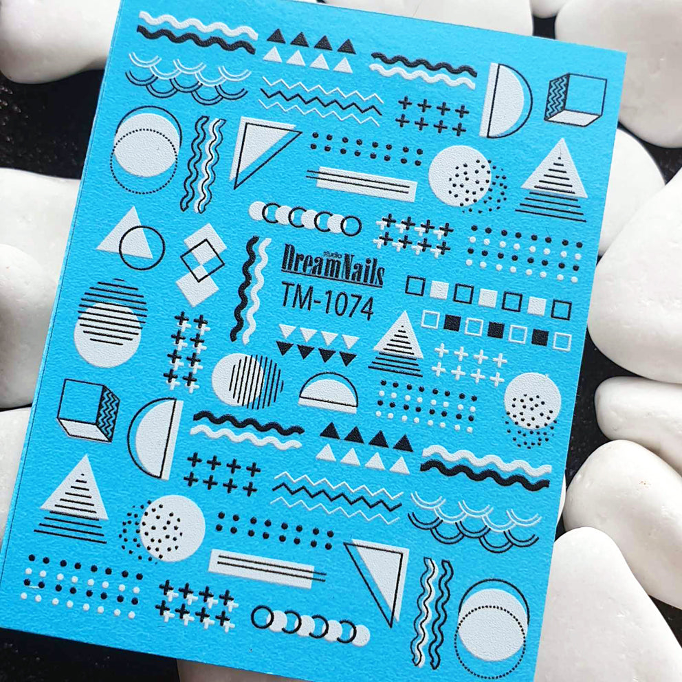 Water nail decals 2d color TM-1074