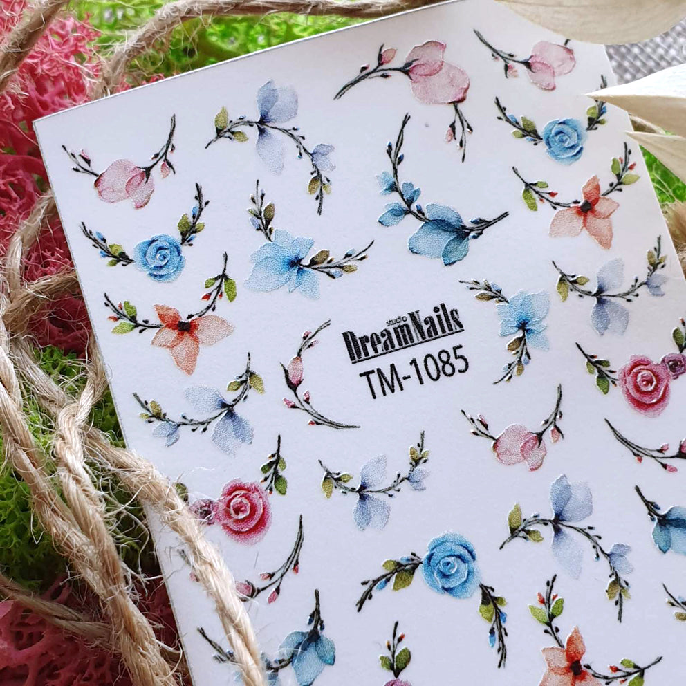 Water nail decals 2d color TM-1085