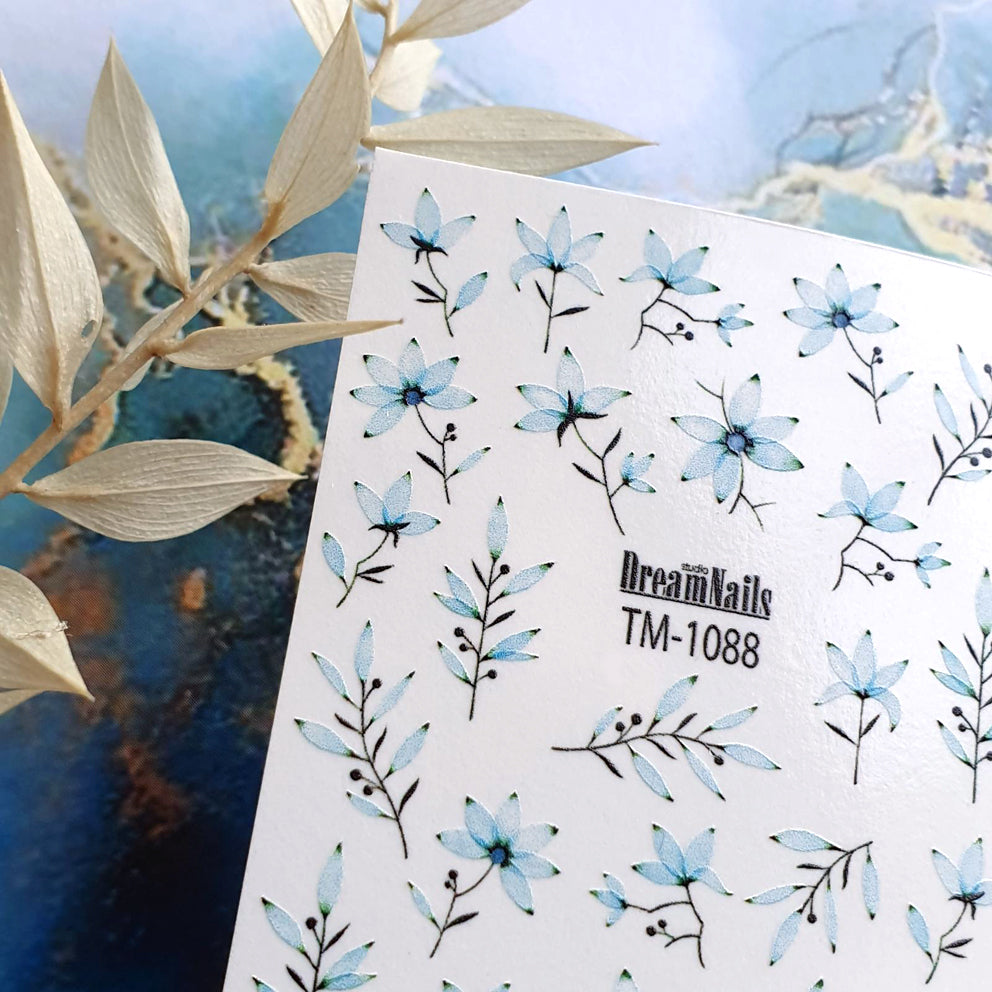 Water nail decals 2d color TM-1088