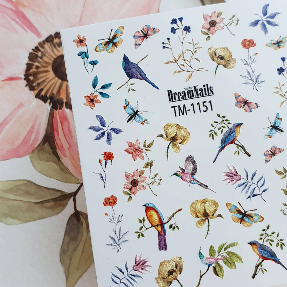 Water nail decals 2d color TM-1151