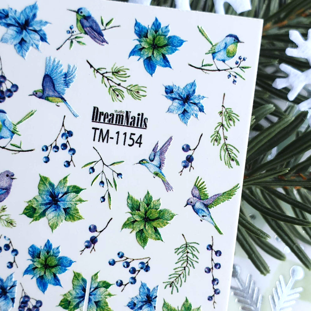 Water nail decals 2d color TM-1154
