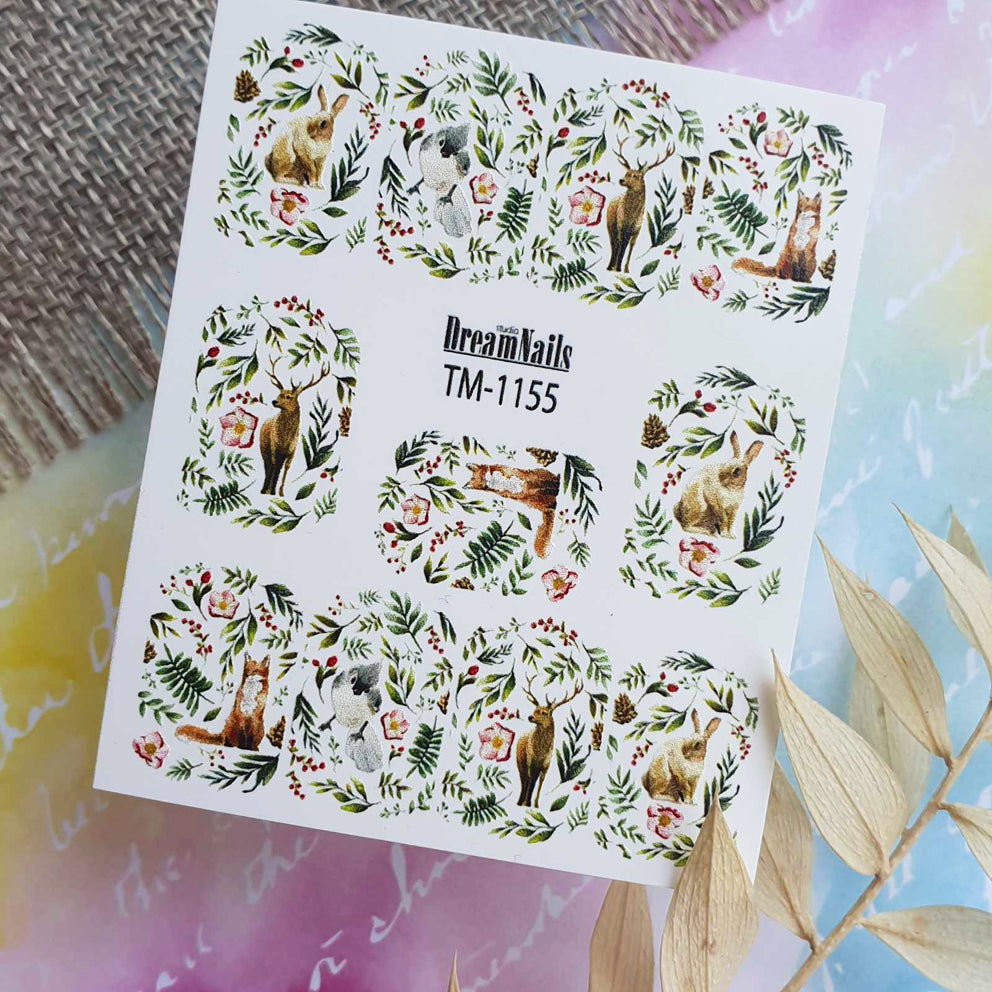 Water nail decals 2d color TM-1155