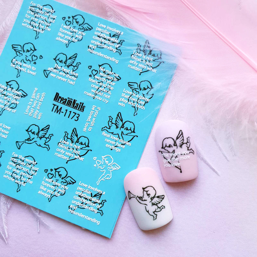 Water nail decals 2d color TM-1173