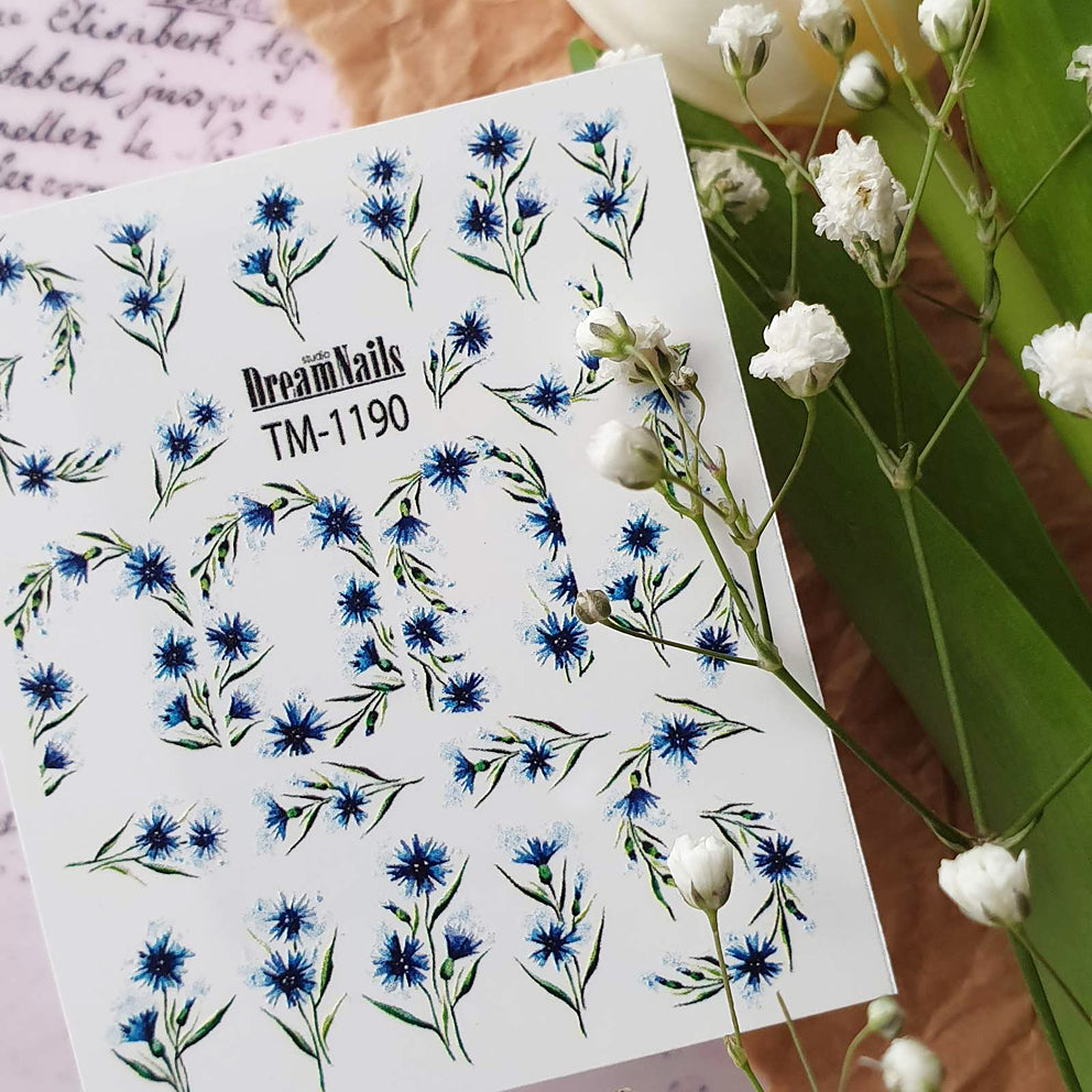 Water nail decals 2d color TM-1190