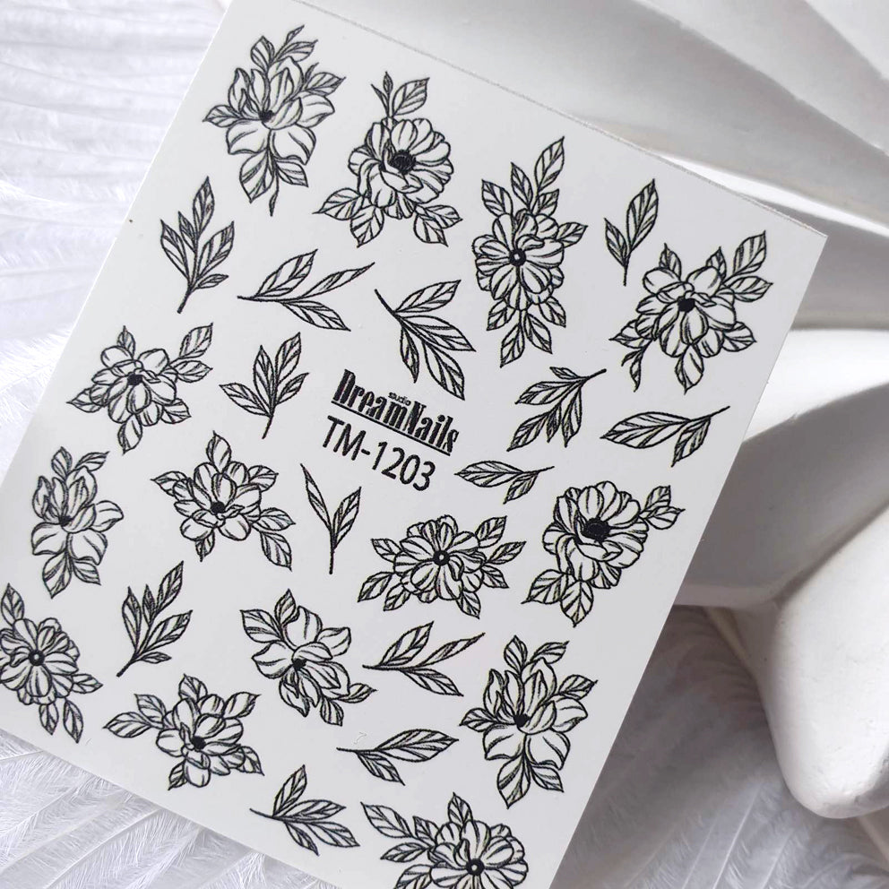 Water nail decals 2d color TM-1203