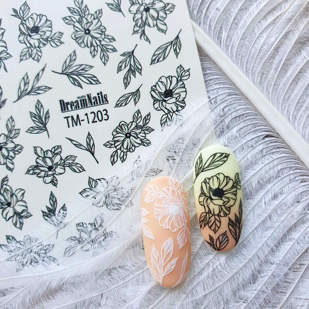 Water nail decals 2d color TM-1203