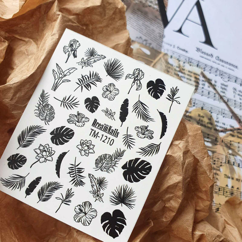 Water nail decals 2d color TM-1210