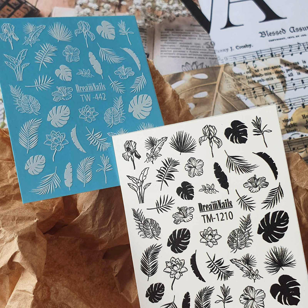 Water nail decals 2d color TM-1210