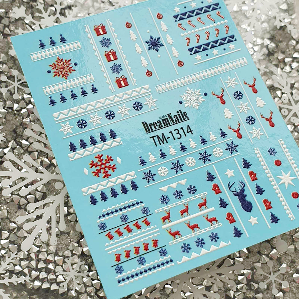 Water nail decals 2d color TM-1314