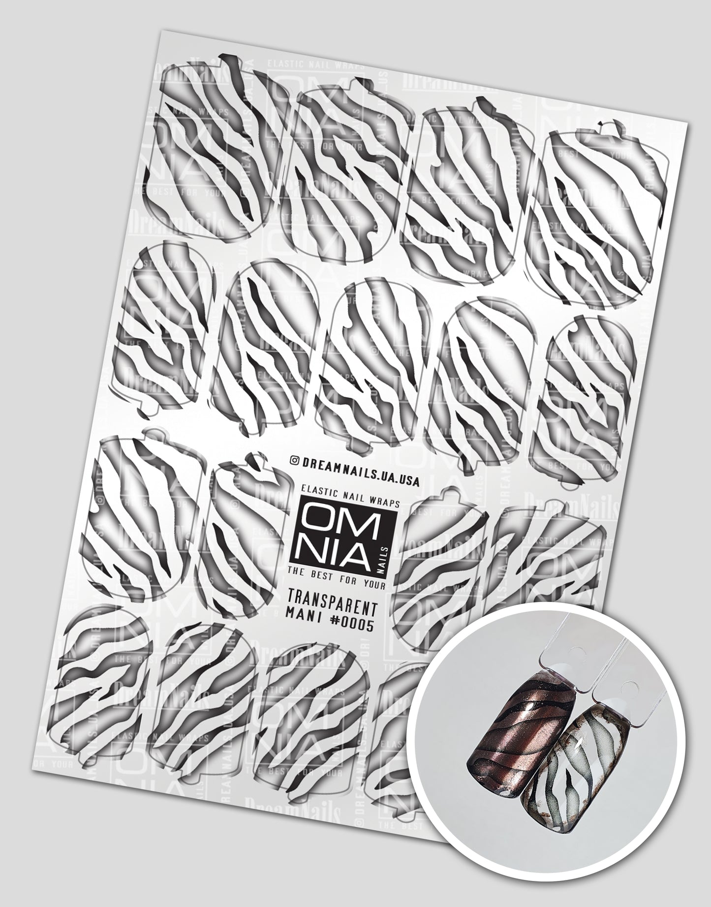 Nail wraps mani transparent TM-5