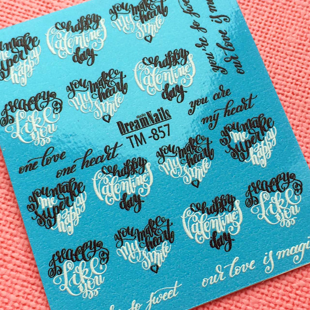 Water nail decals 2d color TM-857