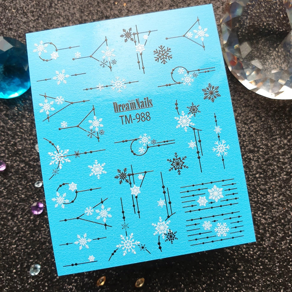 Water nail decals 2d color TM-988