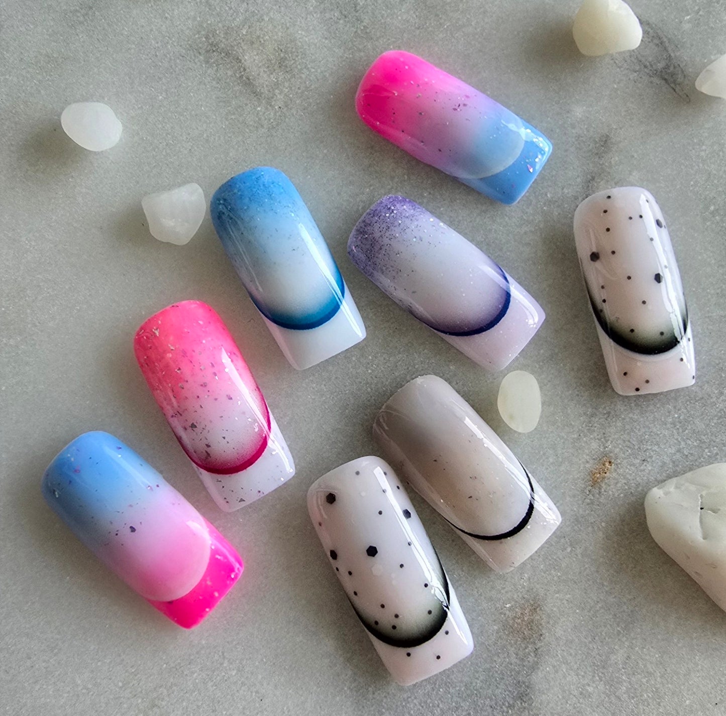 Water nail decals 2d color TS-496