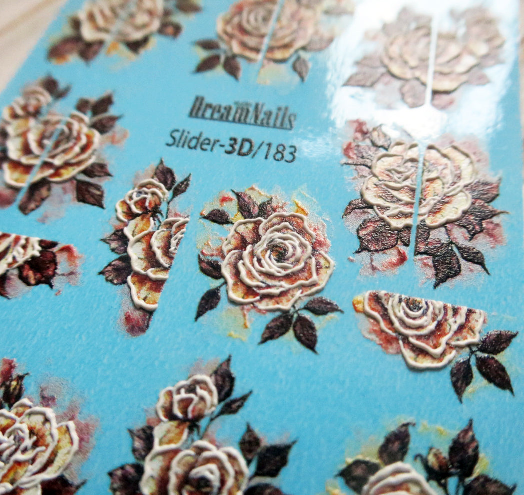 Water nail decals 3d slider 3D-183