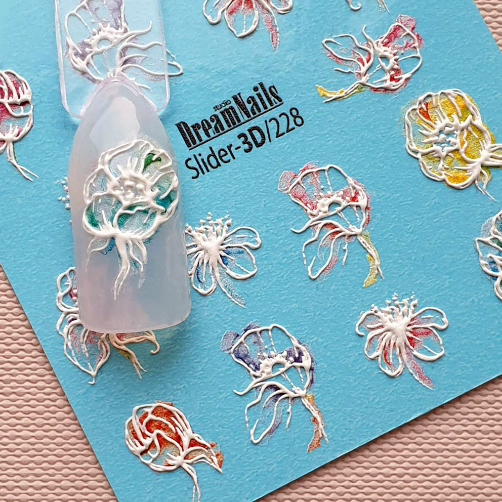 Water nail decals 3d slider 3D-228