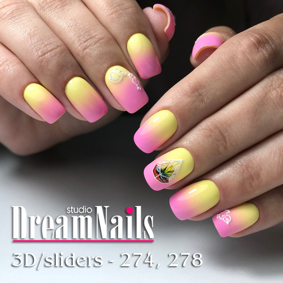 Water nail decals 3d slider 3D-278