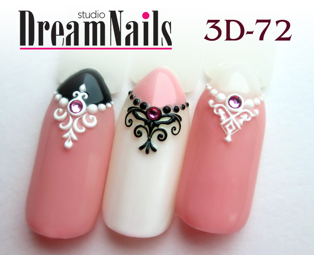 Water nail decals 3d slider 3D-72