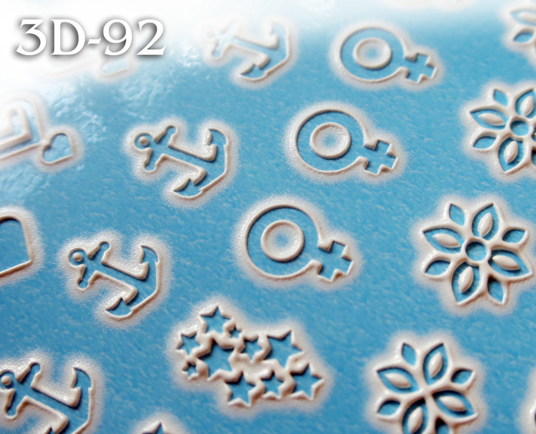 Water nail decals 3d slider 3D-92