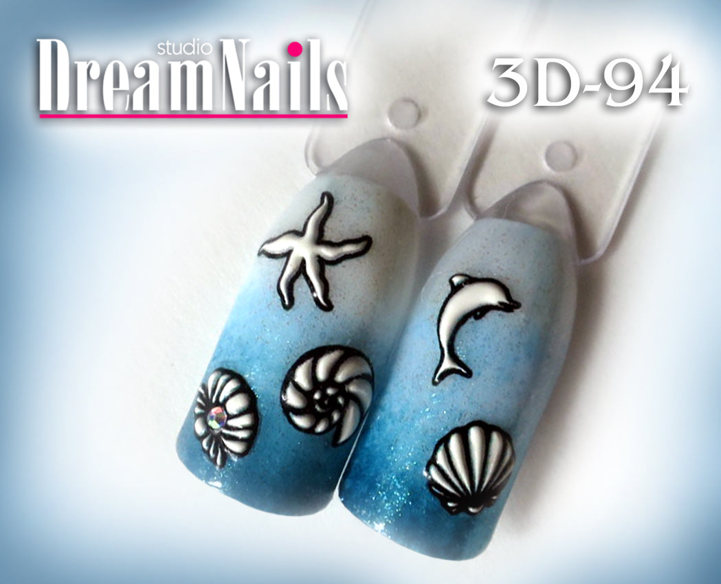 Water nail decals 3d slider 3D-94