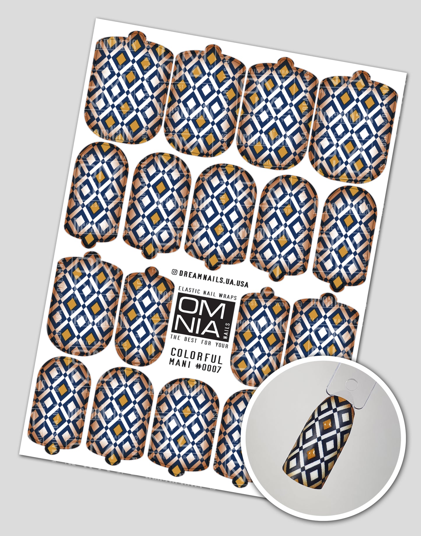 Nail wraps mani colorful M-7