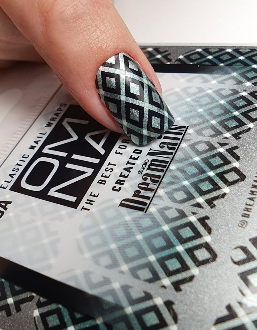 Nail wraps mani silver SM-7