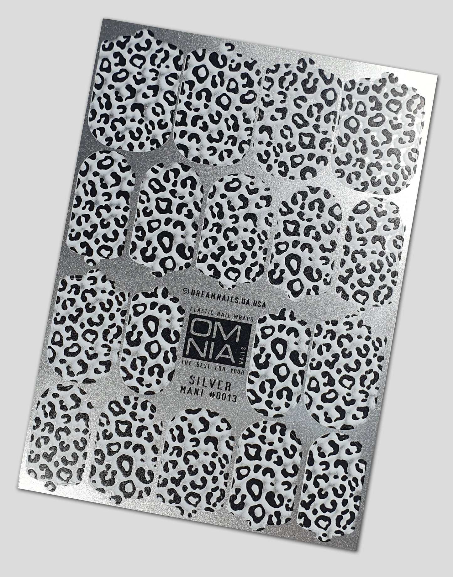 Nail wraps mani silver SM-13