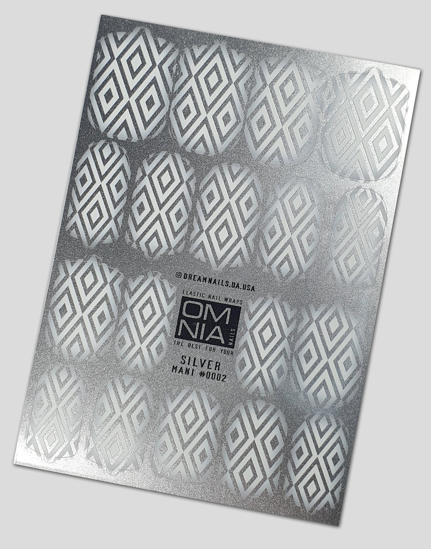 Nail wraps mani silver SM-2