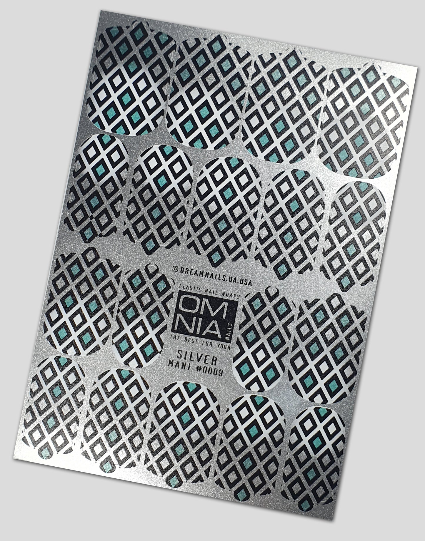 Nail wraps mani silver SM-9