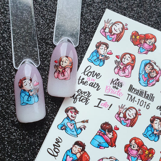 Water nail decals 2d color TM-1016