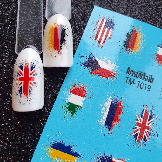 Water nail decals 2d color TM-1019