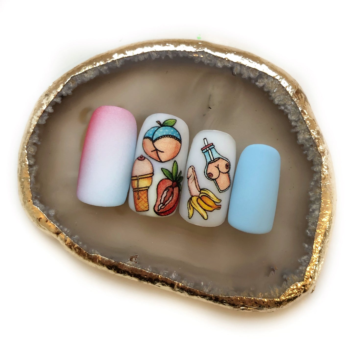 Water nail decals 2d color TM-1054