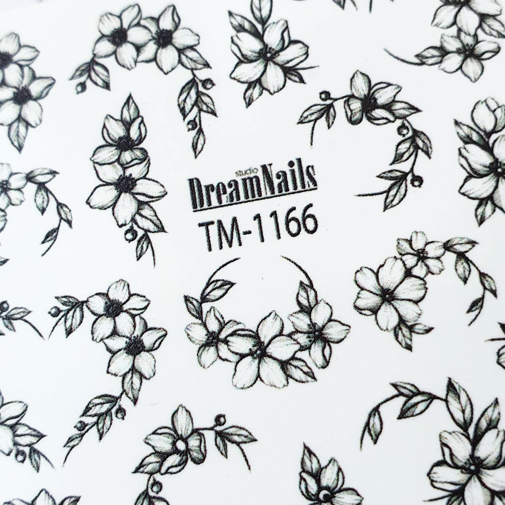 Water nail decals 2d color TM-1166