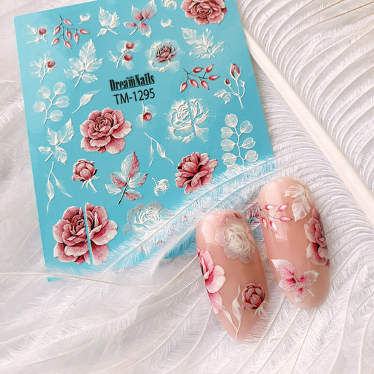 Water nail decals 2d color TM-1295