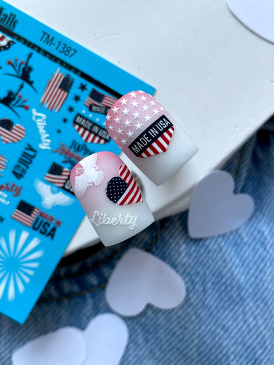 Water nail decals 2d color TM-1387