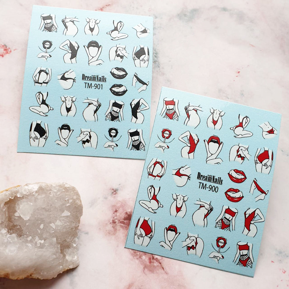 Water nail decals 2d color TM-900