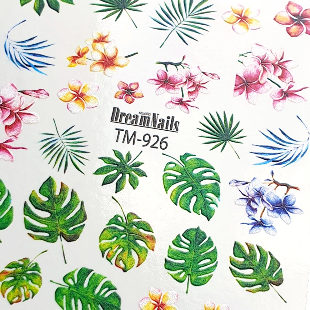 Water nail decals 2d color TM-926