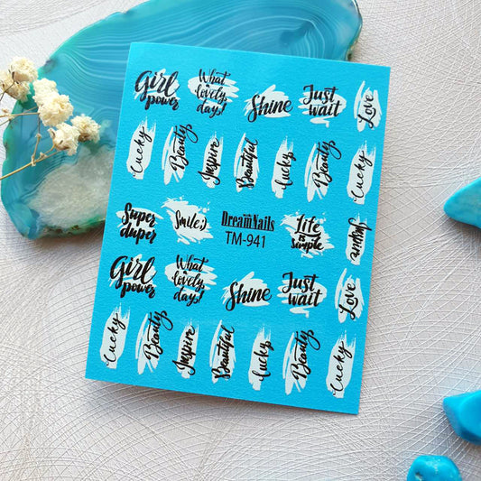 Water nail decals 2d color TM-941