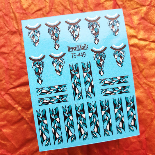 Water nail decals 2d color TS-449