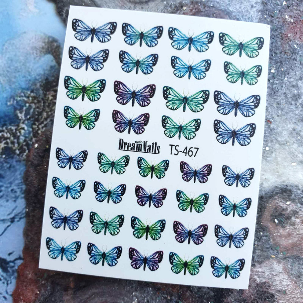 Water nail decals 2d color TS-467