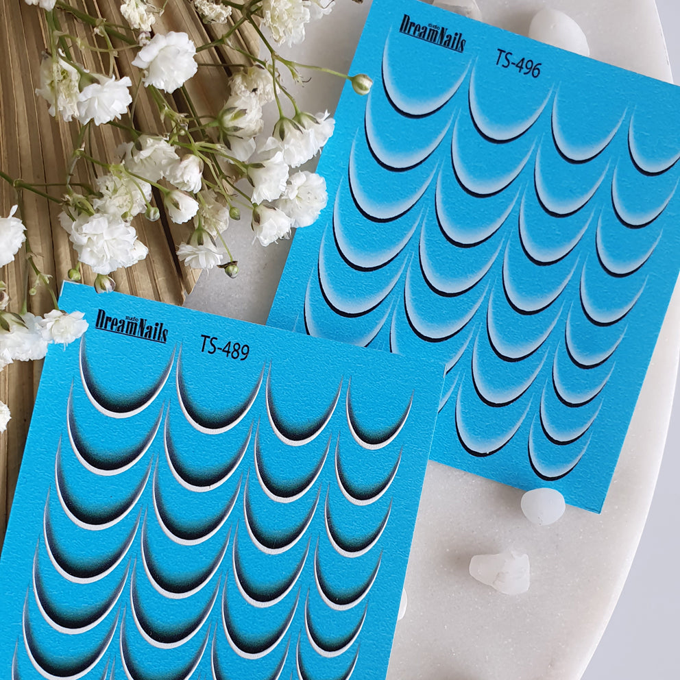 Water nail decals 2d color TS-489